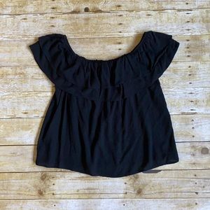 Black off the shoulder top